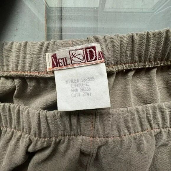 Vintage Neil & David Lagenlook Cropped Pants Tencel Elastic Waist L - Picture 5 of 8